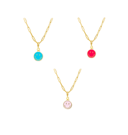 Zomi Gems Happy Face Necklace