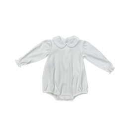 Baby Sen White Knit Girl Long Onesie