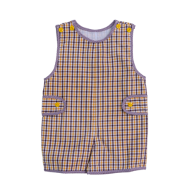 Lulu Bebe LLC Purple/Gold Tab Shortall