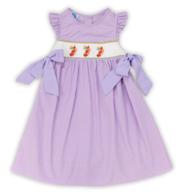 Krewe Kids Mardi Gras Smocked Crawfish Dress