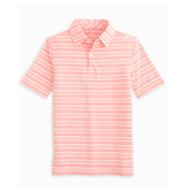 Southern Tide Ryder Bombay Stripe Polo, Heather Flamingo Pink