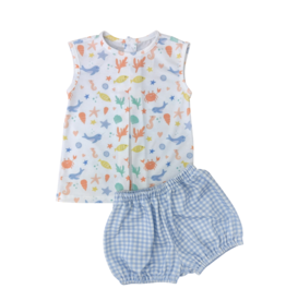 James and Lottie Rory Sea Knit Diaper Set