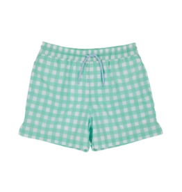 The Beaufort Bonnet Company Tortola Swim, Sea Island Seafoam/Grace Bay Green Gingham The Beaufort Bonnet Company Tortola Swim, Sea Island Seafoam/Grace Bay Green Gingham