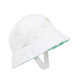 The Beaufort Bonnet Company Henrys Boating Bucket Hat, w/ Sea Island Seafoam Gingham