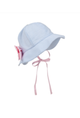 The Beaufort Bonnet Company Pippa Petal Hat, Breakers Blue Seersucker