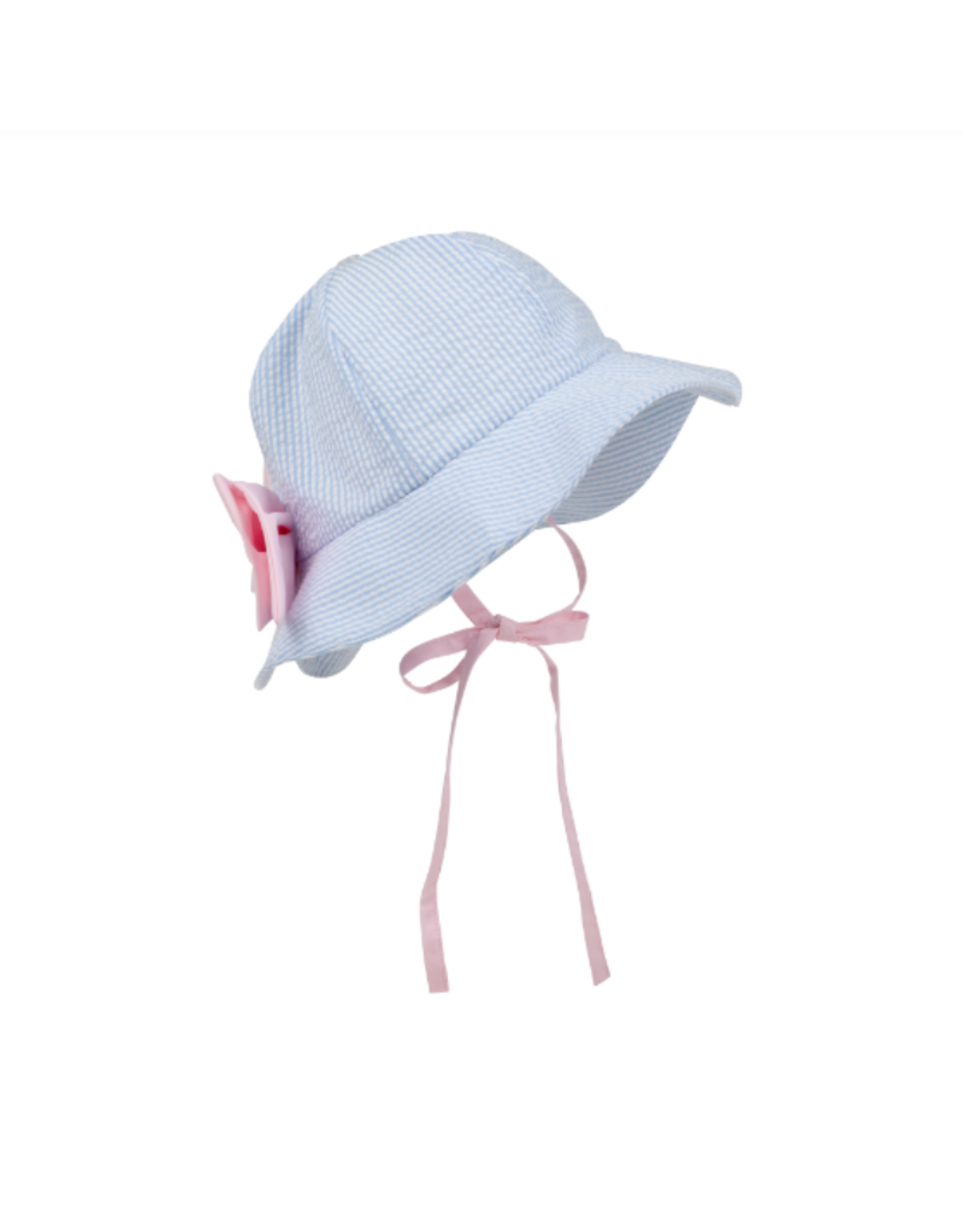 The Beaufort Bonnet Company Pippa Petal Hat, Breakers Blue Seersucker