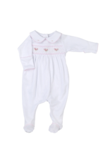 Magnolia Baby Lindsay and Luke Smocked Collared Pink Footie