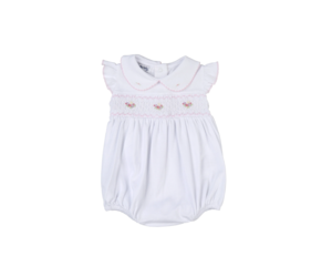 Pre-Sale* Magnolia Baby Just Ducky Classics Smocked Bubble - Pink