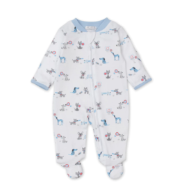 Kissy Kissy Sporty Pups Zipper Footie NB