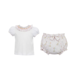 Petit Bebe Party Balloons Bloomer Set with Smocking