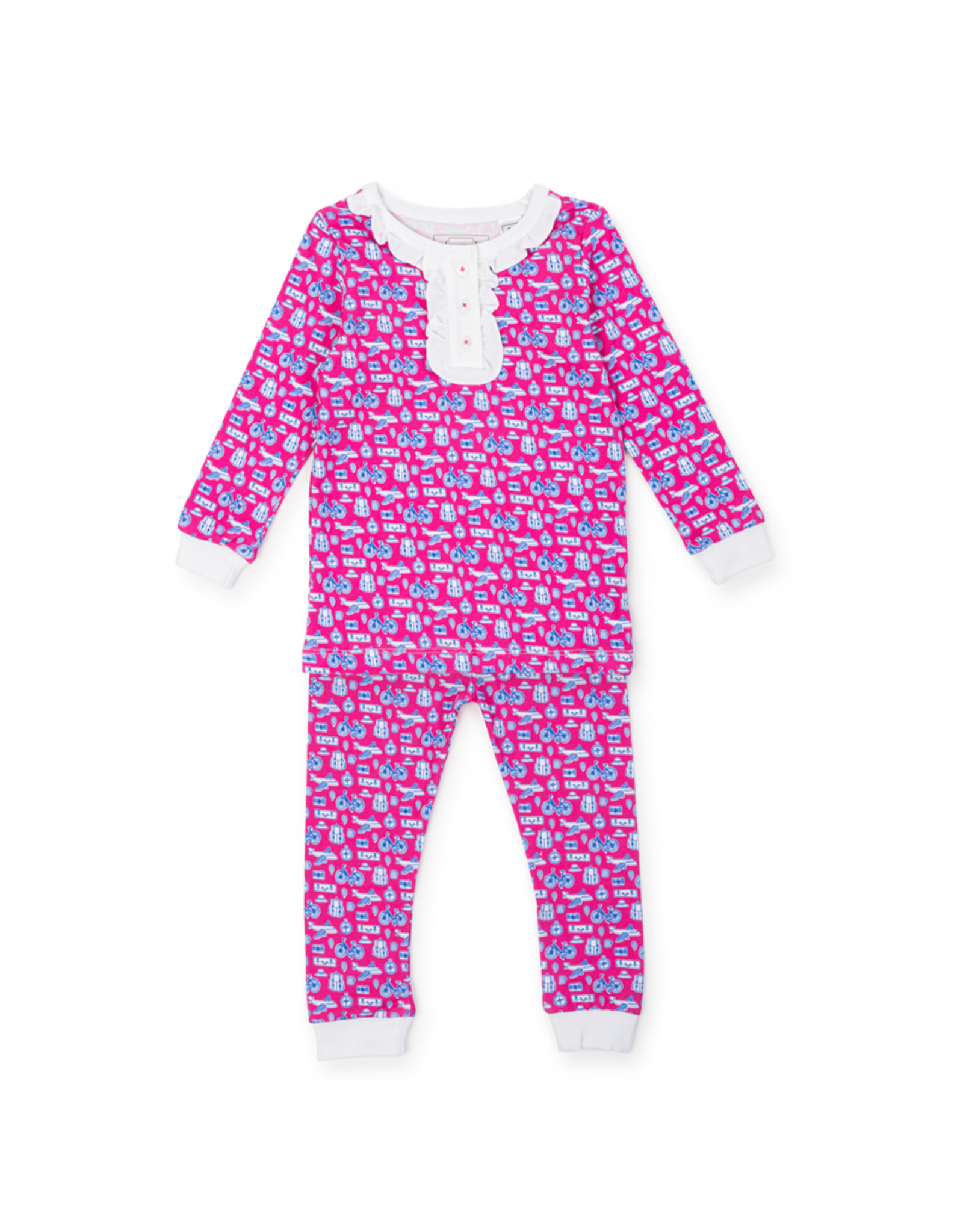 Lila + Hayes Alden Pajama Set, Bon Voyage Pink