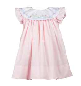 The Proper Peony Paloma Pink Shadow Embroidered Dress