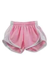 Pink Stripe Seersucker Shorts with White Side