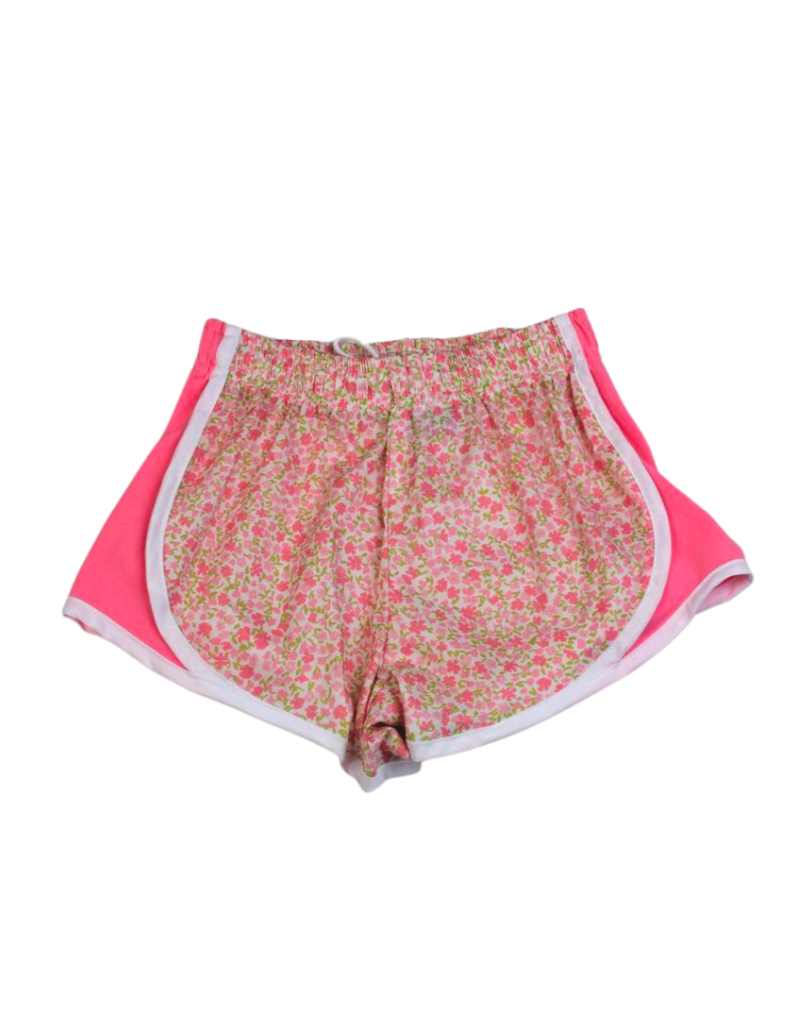 Pink Floral Shorts with Pink Side