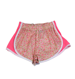 Color Works Pink Floral Shorts with Pink Side