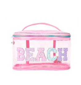 OMG Accessories BEACH Clear Bubble Gum Glam Bag