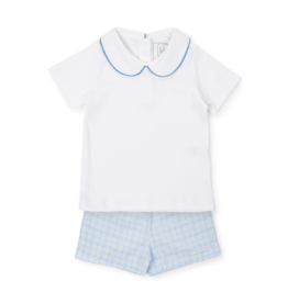 Lila and Hayes Field Short Set, Pastel Plaid