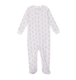 Lila and Hayes Parker Zipper PJs, Bunny Tails Pink