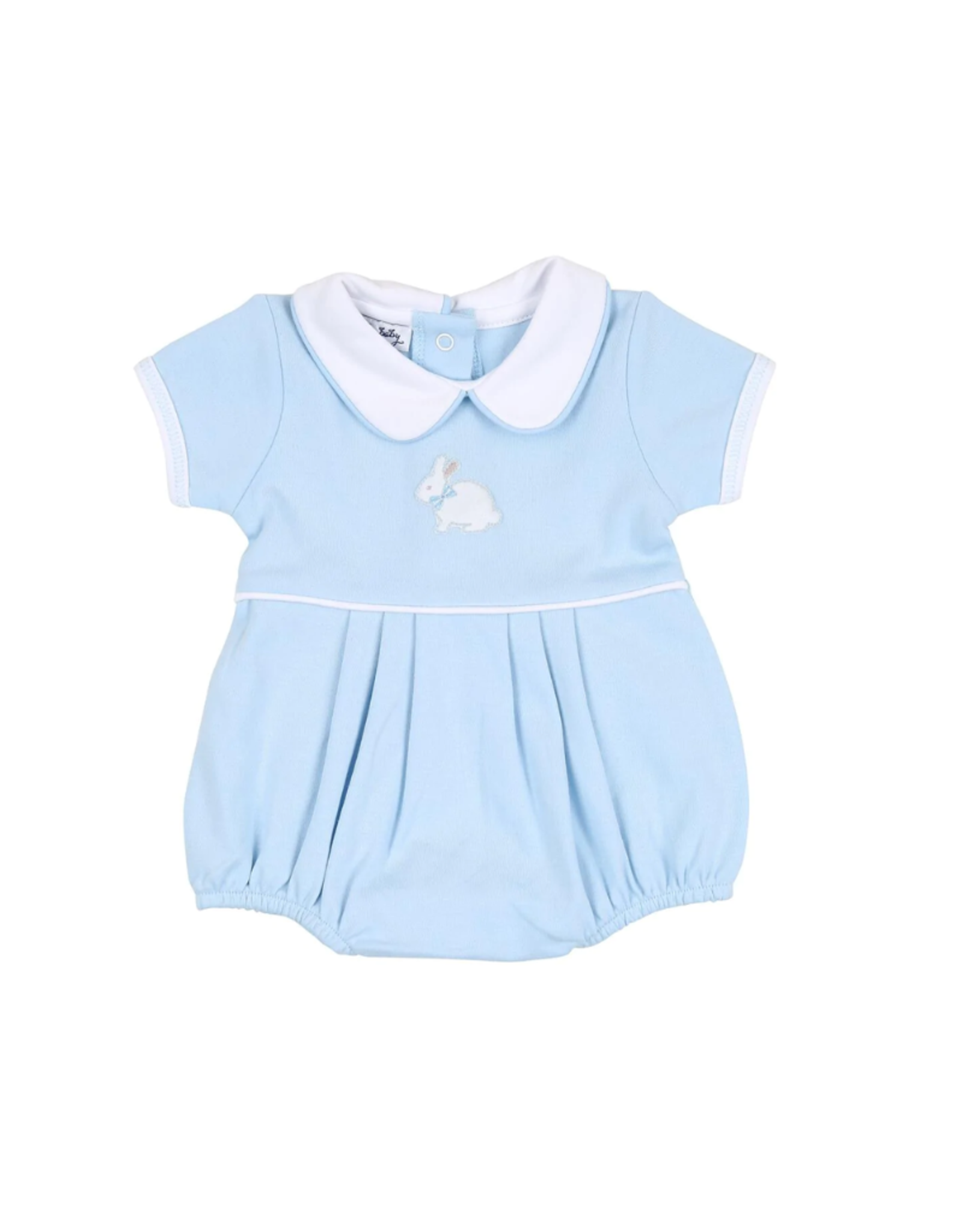 Magnolia Baby Little Cottontails Emb Collar Bubble, Lt Blue