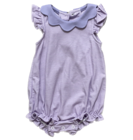 Zuccini Lavender Stripe Knit Angel Sleeve Alice Bubble