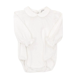 The Bailey Boys Long Sleeve White Knit Girls Peter Pan Onesie
