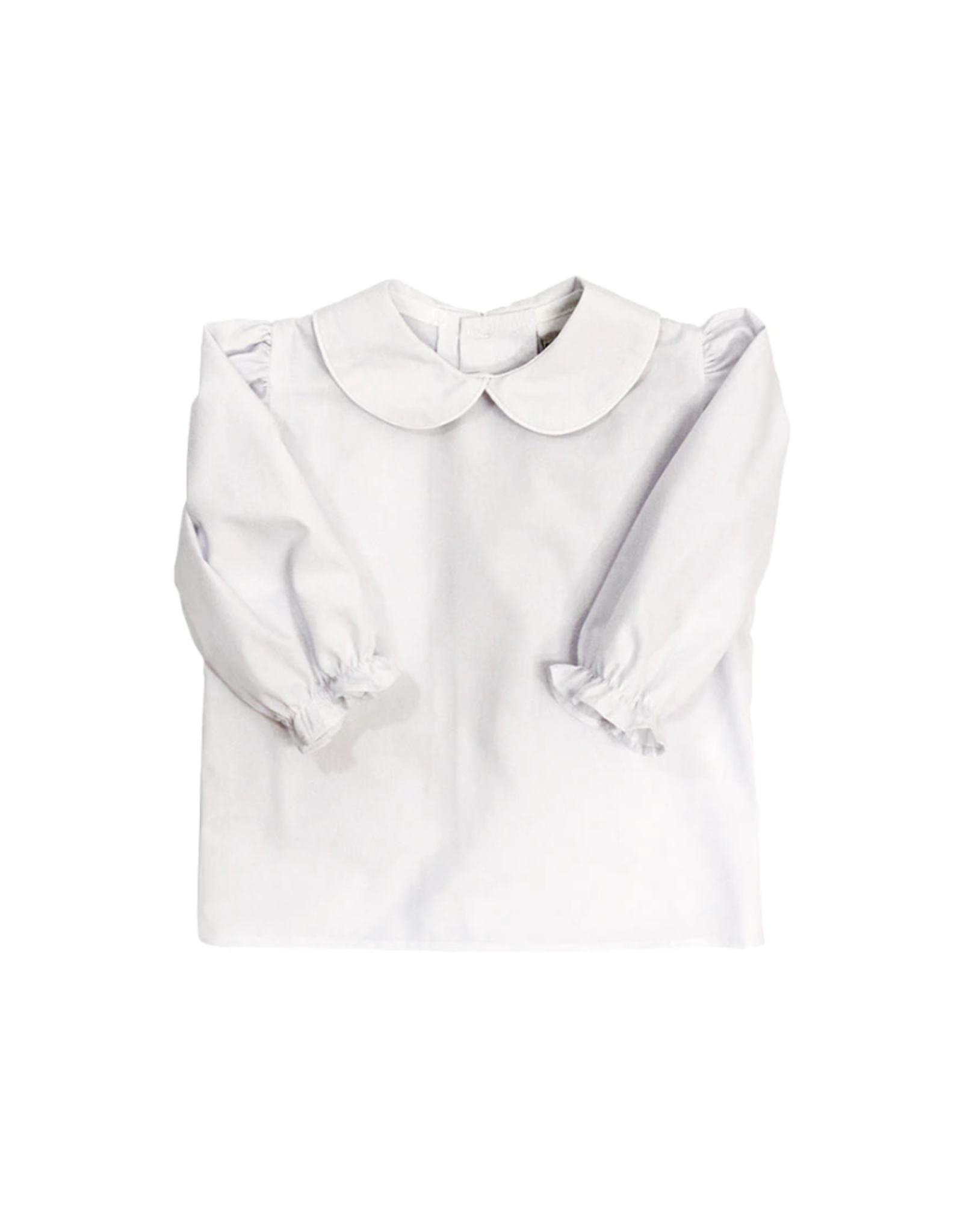 The Bailey Boys White Girls Long Sleeve Blouse w/ Button Back