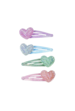 Great Pretenders Sparkle Heart Bobble Hair Clips, 4 pcs