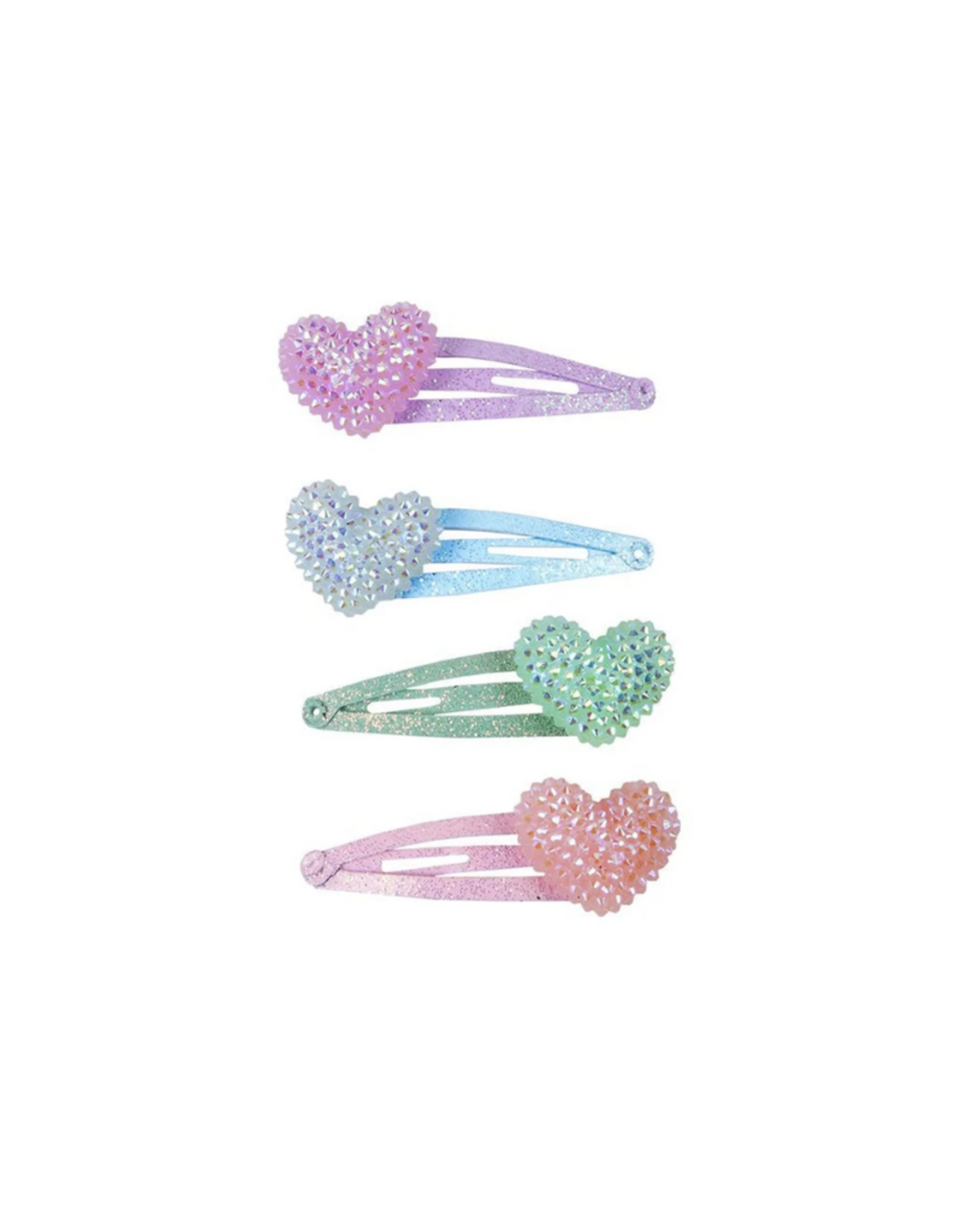 Great Pretenders Sparkle Heart Bobble Hair Clips, 4 pcs