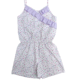 James and Lottie Flora Romper, Pink and Purple Floral