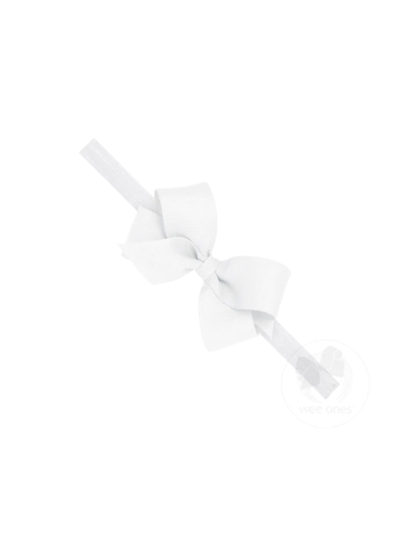 WeeOnes Mini Bow Headband White