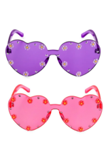 Bari Lynn Crystallized Flower Heart Sunglasses