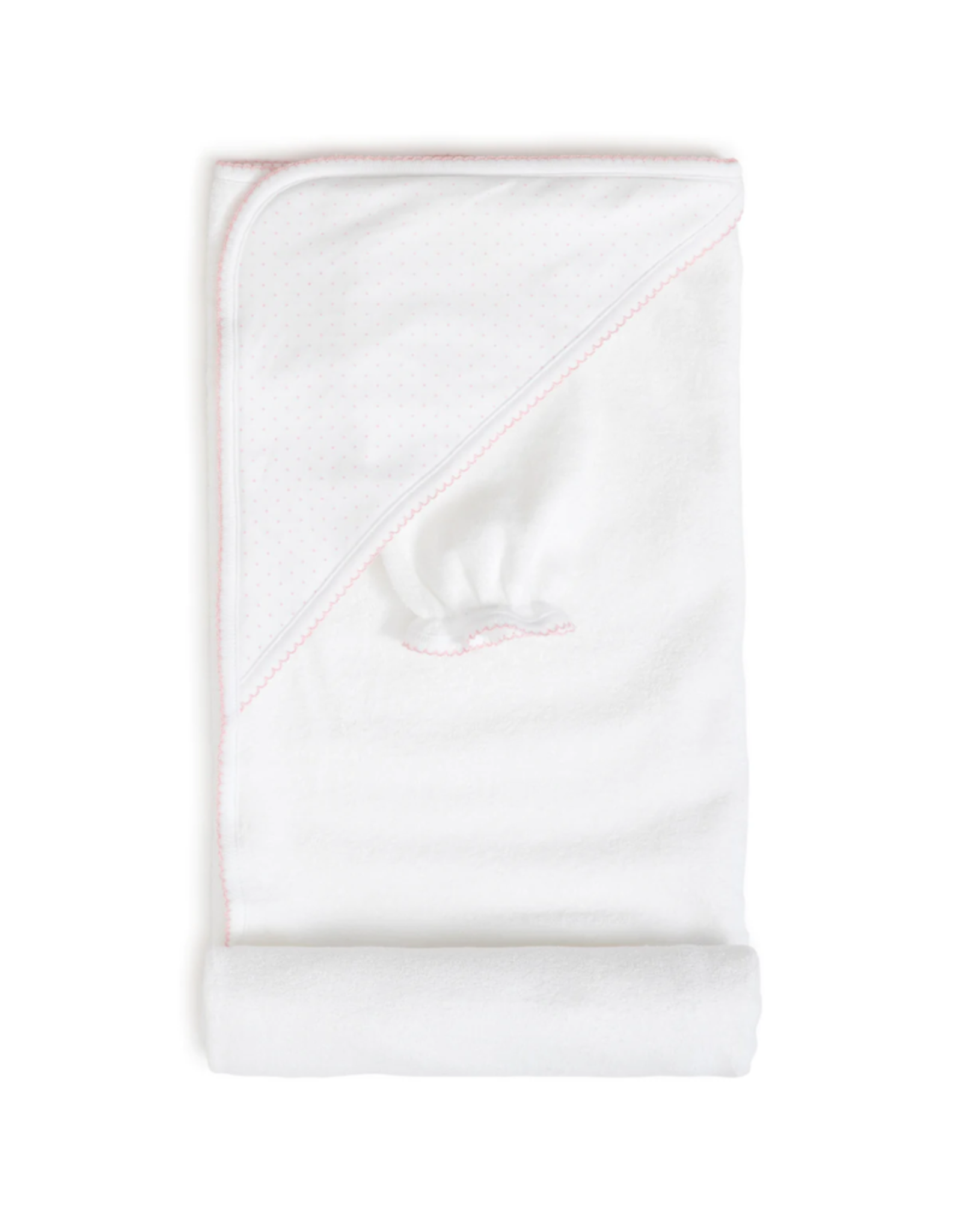 Kissy Kissy New Kissy Dots Towel w/ Mitt, White/Pink