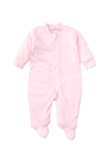 Kissy Kissy Pink Stripes Zippered Footie