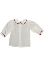 Remember Nguyen Red Piped Long Sleeve Blouse Girl 3t
