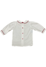 Remember Nguyen Red Piped Long Sleeve Blouse Girl 4t