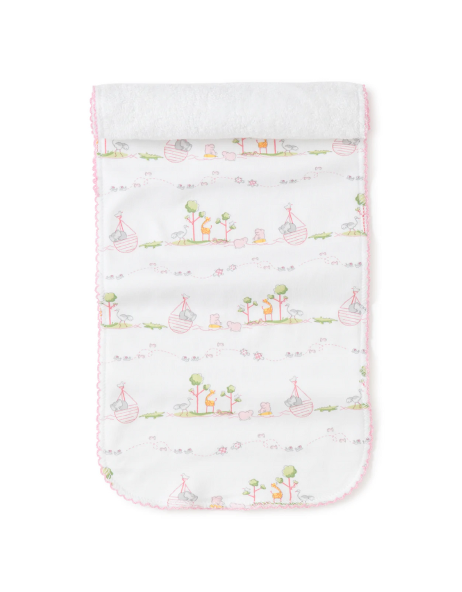 Kissy Kissy Noah's Ark Print Burp Cloth Pink