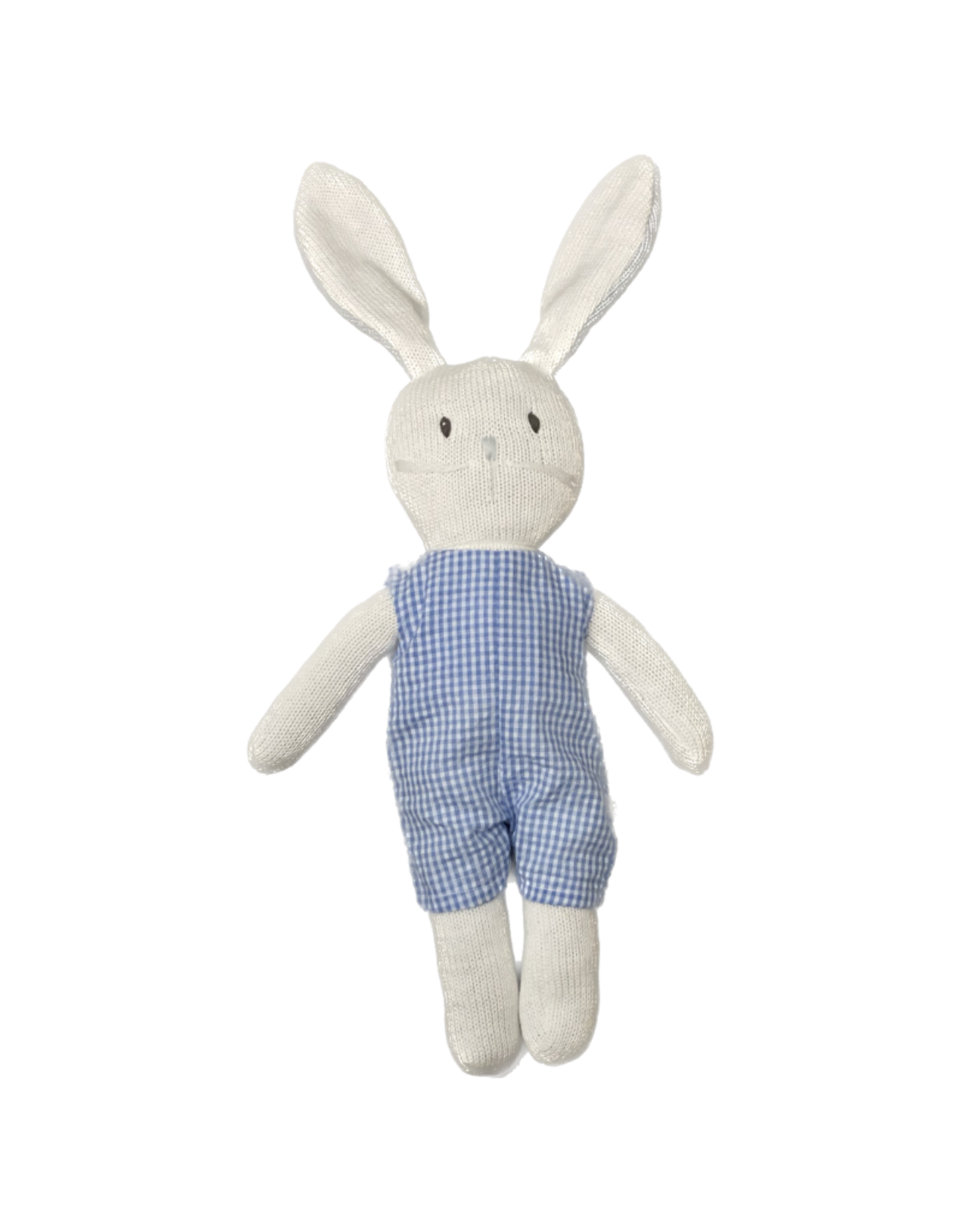 Petit Ami Knit Bunny with Blue Seersucker Jon Jon