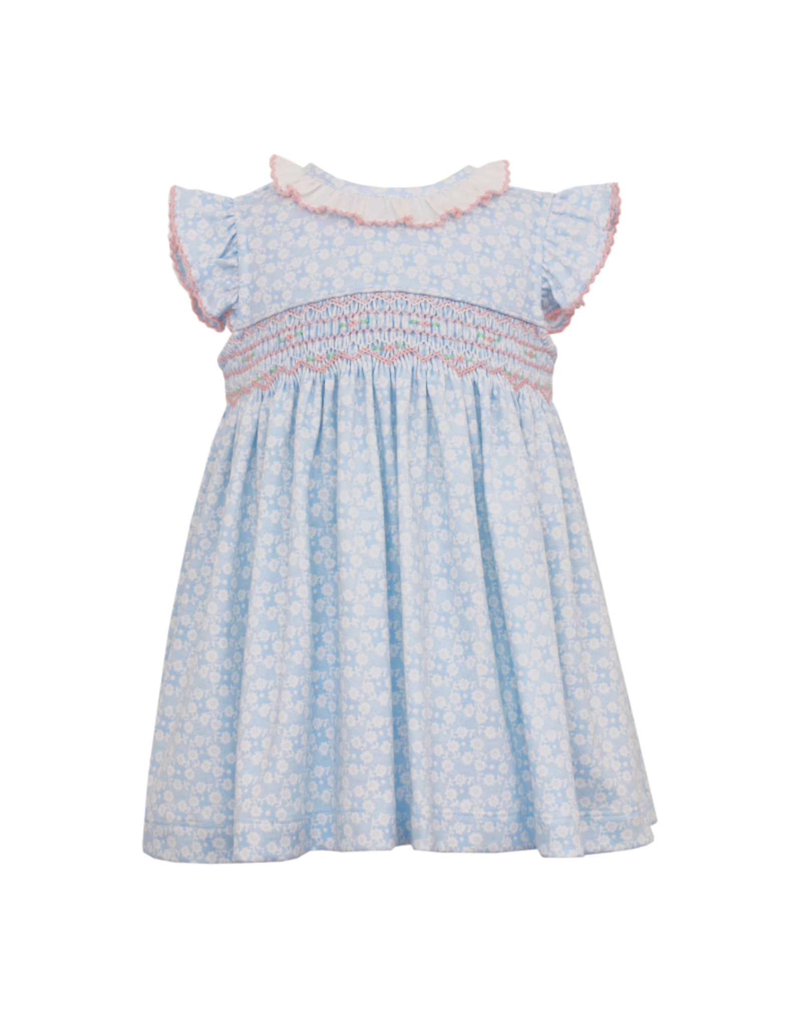 Petit Bebe Allison Sleeveless Smock Dress in Blue Liberty Floral