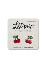 Lilliput Little Things Girl Stud Earrings Cherry