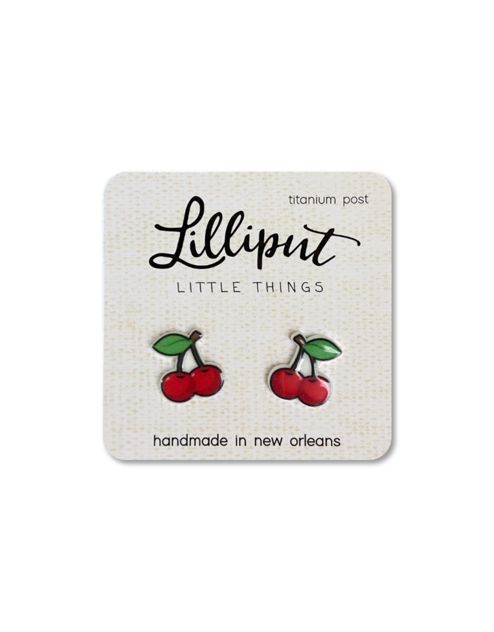 Lilliput Little Things Girl Stud Earrings Cherry