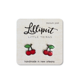 Lilliput Little Things Girl Stud Earrings Cherry