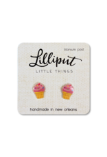 Lilliput Little Things Pink Ice Cream Cone Earrings