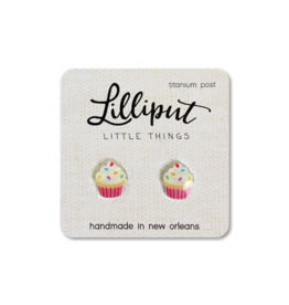 Lilliput Little Things Birthday Cupcake Earrings