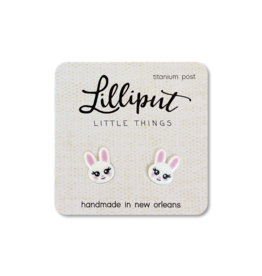 Lilliput Little Things White Bunny Face Earrings