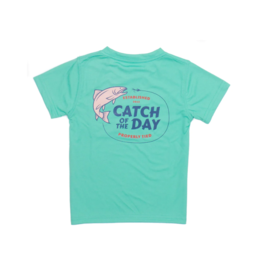 Properly Tied Performance SS Tee Catch Of The Day Soft Green