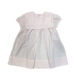 Baby Sen Pink Ellis Dress with Square Bib Collar