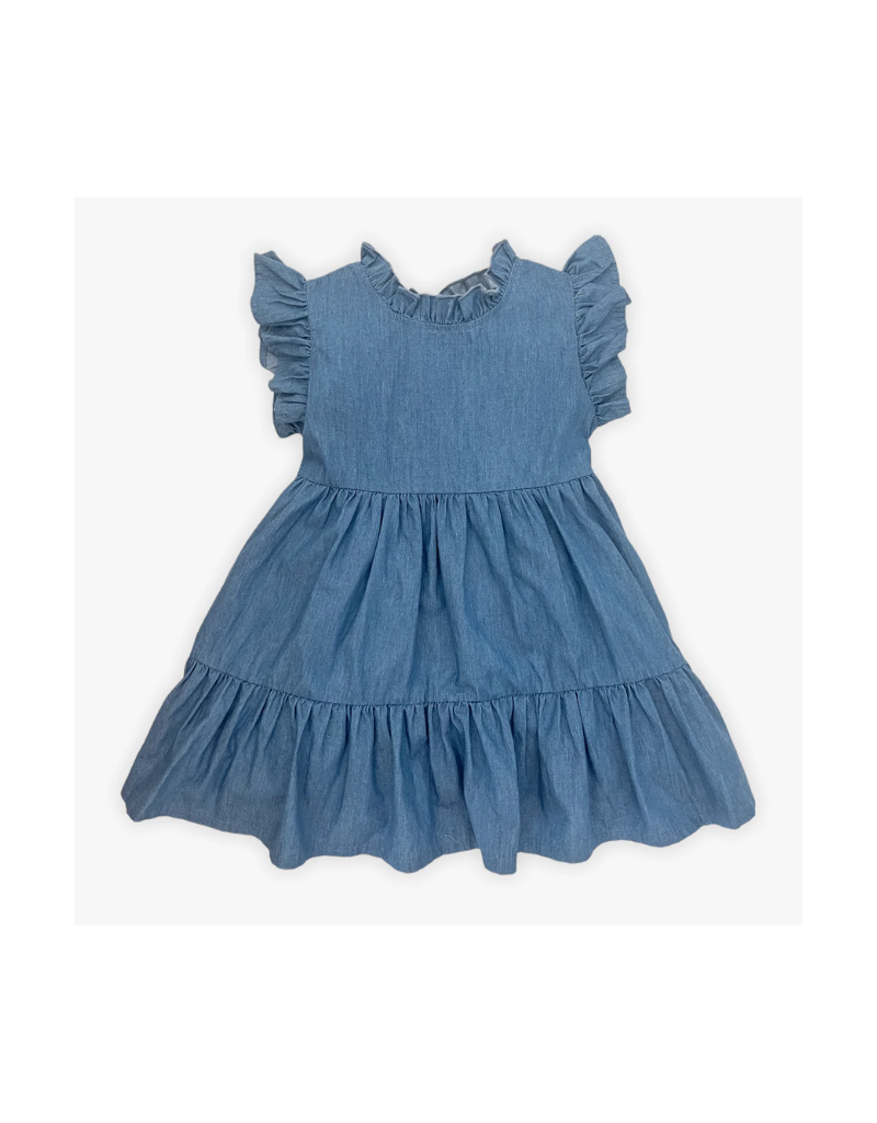 Denim Miranda Dress Mini Macarons Boutique
