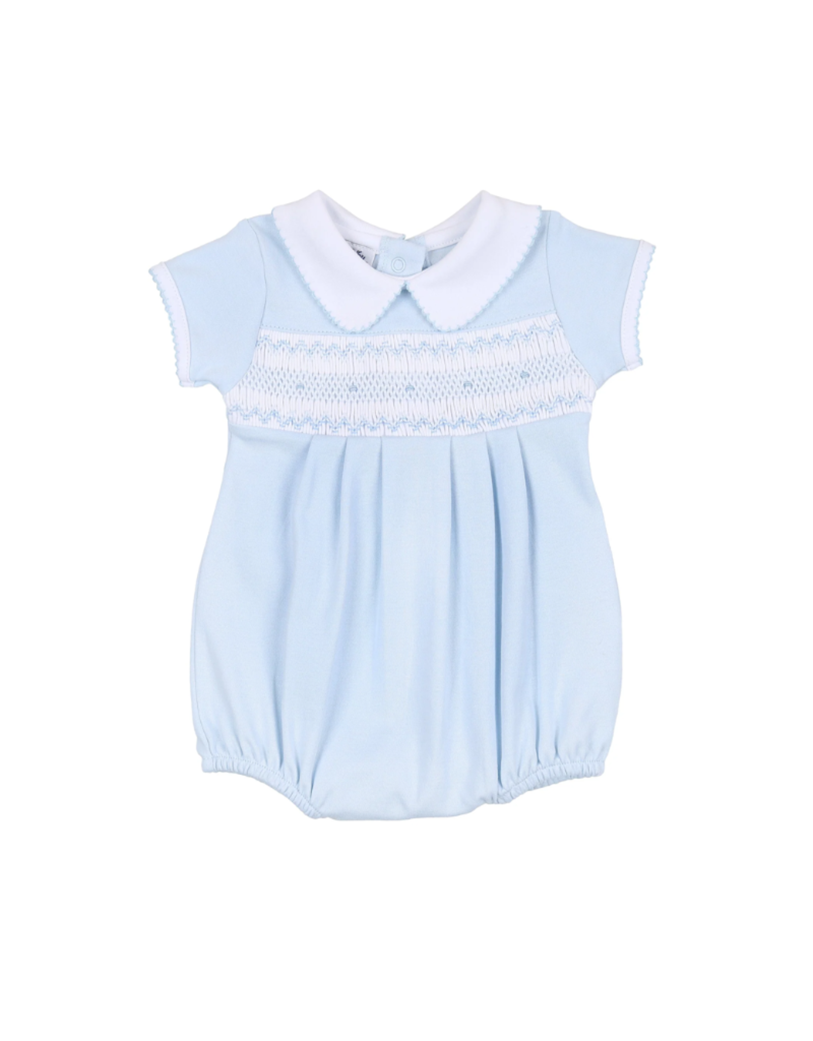 Magnolia Baby Kate And Luke Smock Collar Bubble Blue