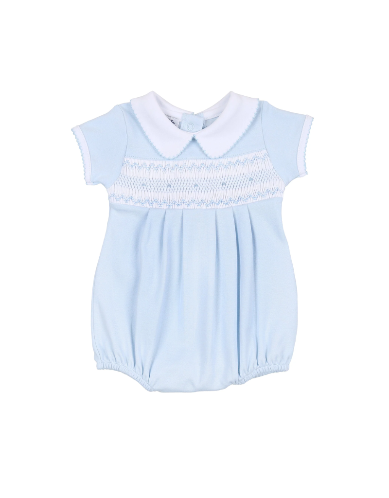 Kate And Luke Smock Collar Bubble Blue - Mini Macarons Boutique