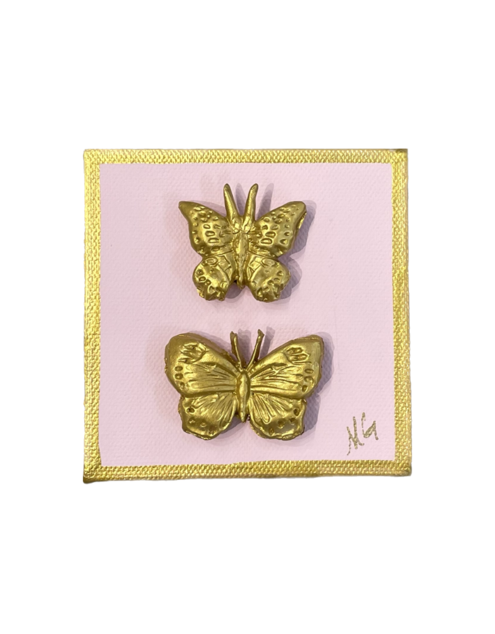 Stacked Butterfly Canvas Pink
